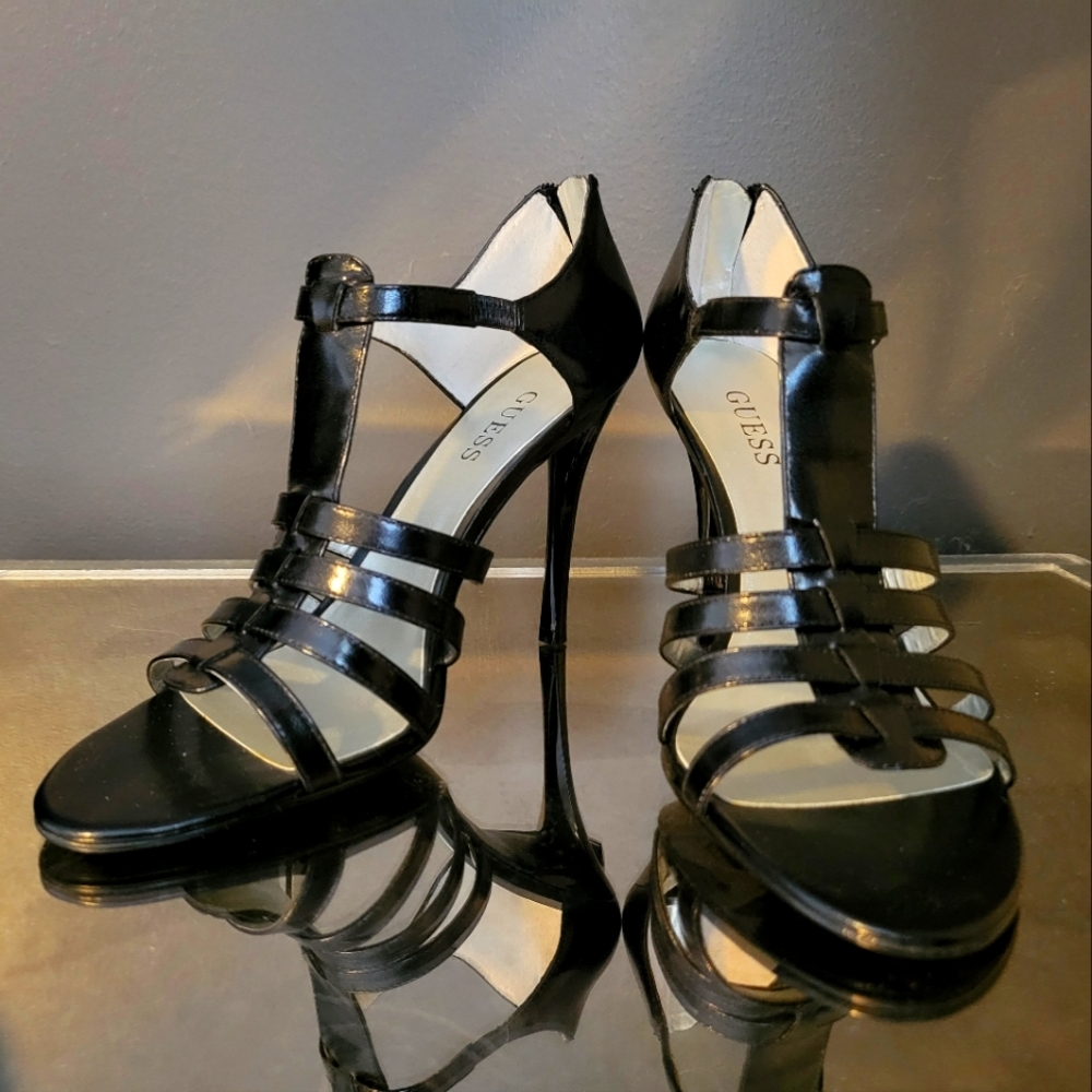 Guess Black Heeled Sandals